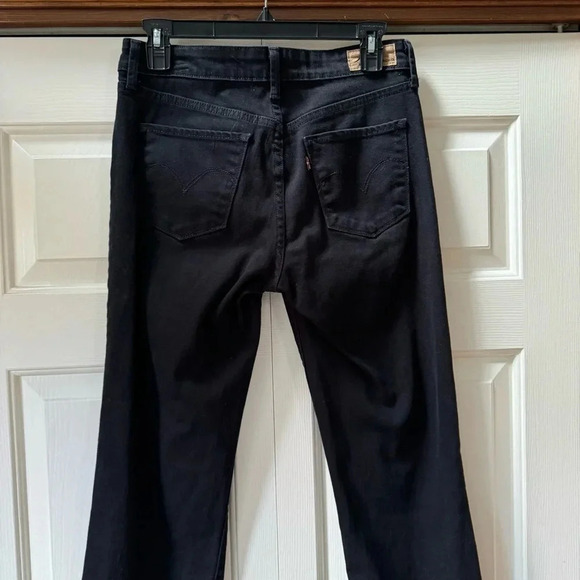 Levi’s San Francisco Demi Curve Classic Straight Leg Indigo Black Denim Jeans 28 - Picture 4 of 15